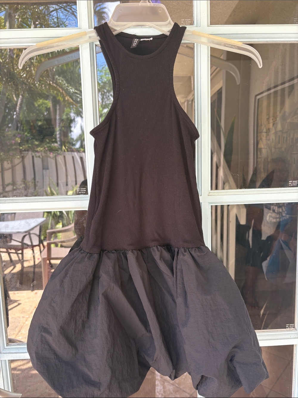 H&M Black Sleeveless Bubble-Hem Casual Dress for Girls